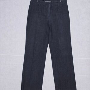 Josephine Chaus Petite Dark Wash straight-leg Trouser Jeans 10P Blue RN51323